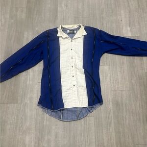 Vintage Brooks And Dunn Western Pearl Snap Button Up Mens XL Dress Shirt READ!!